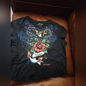 Ed Hardy Fringe Top XXL JUNIOR Nwot